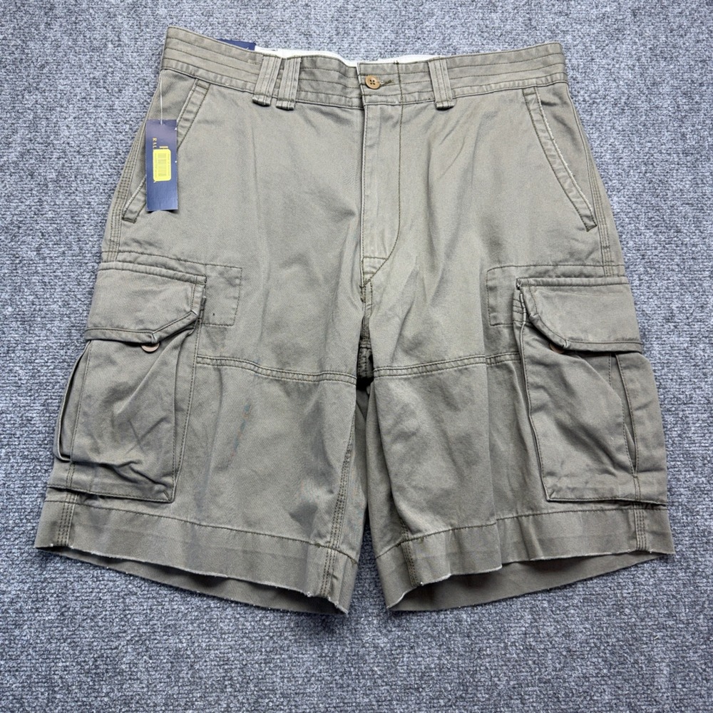 Polo Ralph Lauren Mens Cargo Shorts Olive Green Cotton Twill Size 35 NWT